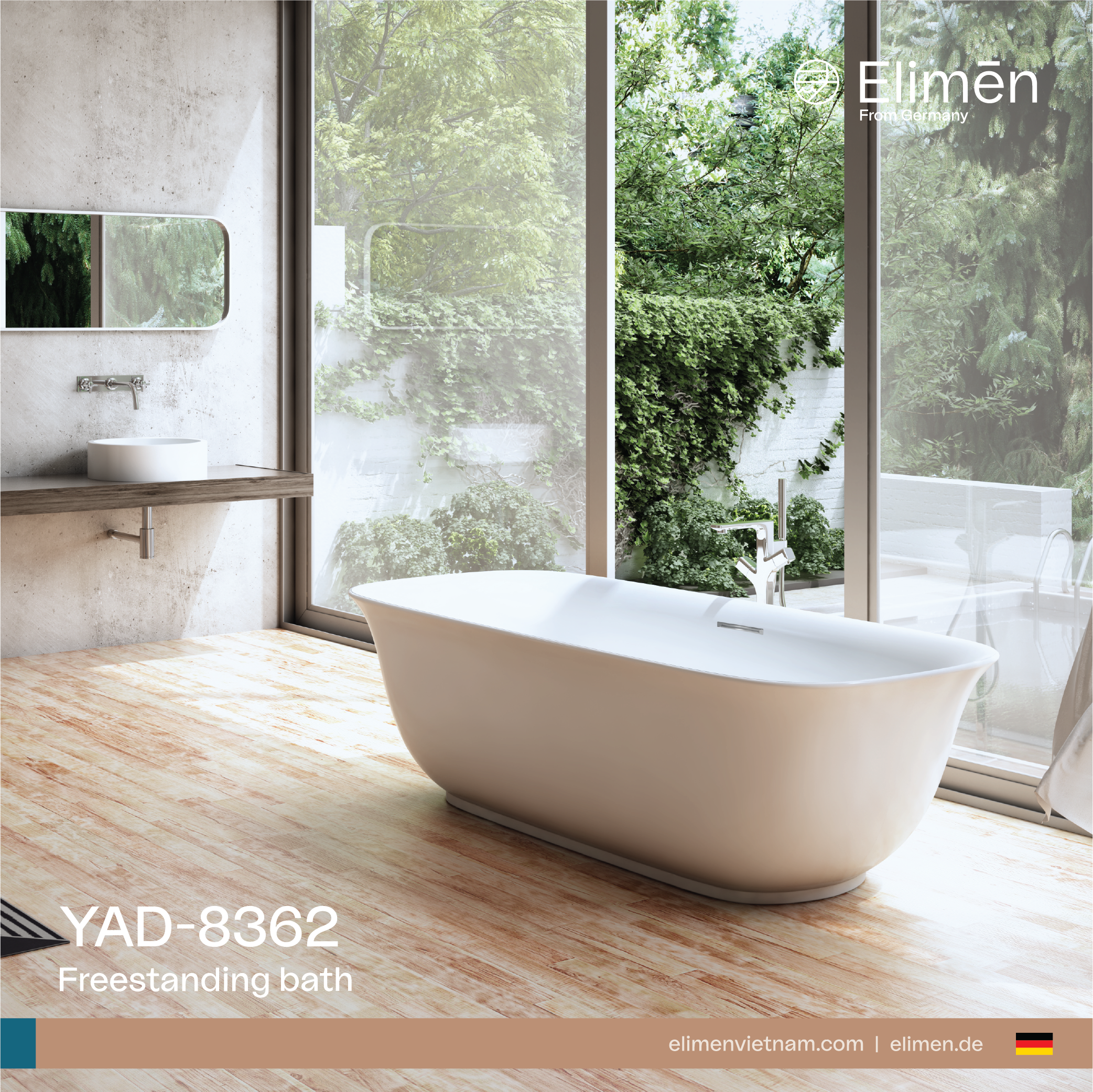 Bồn tắm Elimen - Mã YAD-8362-170